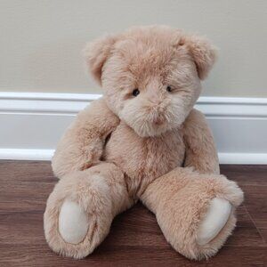 1985 Gund Medium Tan Bunky Bear Plush Stuffed Animal Toy 16” No Tag